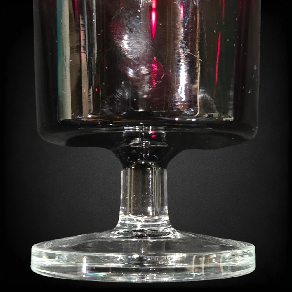 70s Vintage Dark Red Arcoroc Luminarc France Stem Cocktail Cordial Glass 8 Oz